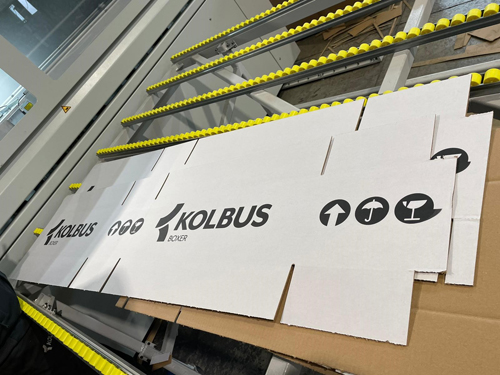 Kolbus Autobox hullámkarton doboz gyártó gép digitális nyomtatási megoldással